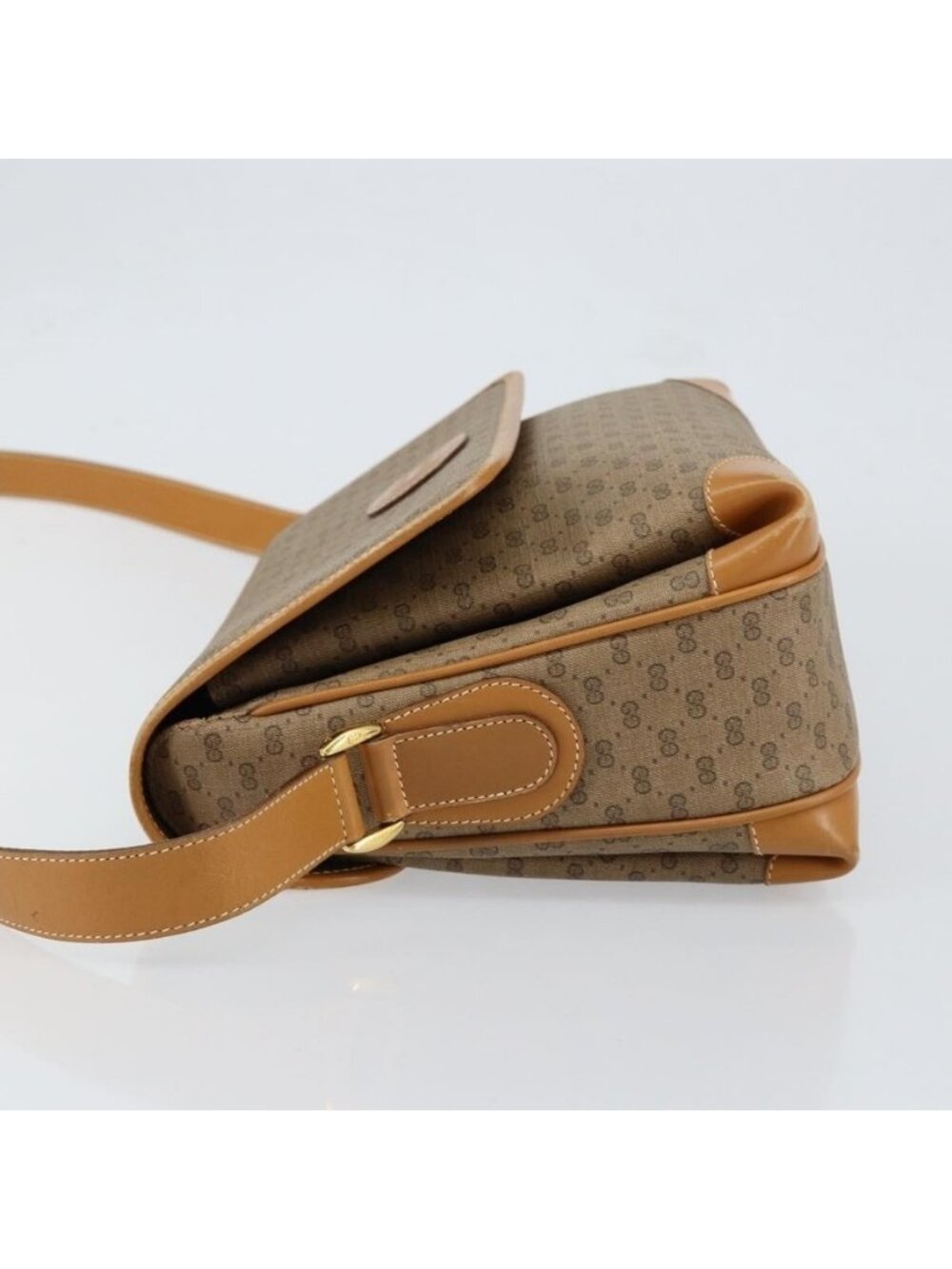 Authentic GUCCI Micro GG Supreme Shoulder Bag PVC Gold Beige 001 116 0924 - Picture 12 of 16
